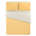 Žlto-krémové bavlnené obliečky na dvojlôžko/predĺžené s plachtou 200x220 cm - Mila Home