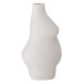 Biela kameninová váza Bloomingville Elora, výška 18 cm