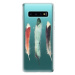 Odolné silikónové puzdro iSaprio - Three Feathers - Samsung Galaxy S10