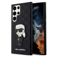 Kryt Karl Lagerfeld Samsung Galaxy S23 Ultra hardcase black Saffiano Monogram Ikonik (KLHCS23LSA