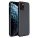Apple iPhone 12 / 12 Pro, silikónové puzdro, Wooze Liquid Silica Gel, čierne