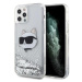 Kryt Karl Lagerfeld iPhone 12 6,1" silver hardcase Glitter Choupette Head (KLHCP12MLNCHCS)