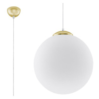 Závesné svietidlo v zlatej farbe so skleneným tienidlom ø 40 cm Cezab – Nice Lamps