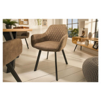 LuxD 21407 Dizajnová stolička Francesca, sivohnedá taupe