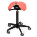 Sedlová stolička SALLI Swing Farba čalúnenia: Koža - koralová #05145, Výška postavy: Nízka (S) -