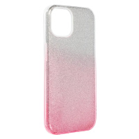 Silikónové puzdro na Apple iPhone 14 Plus Forcell Shining strieborno-ružové