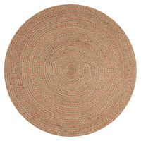 Kusový koberec Capri Jute Natural/Coral kruh Rozmery kobercov: 180x180 (priemer) kruh