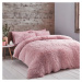 Ružové predĺžené obliečky na dvojlôžko 230x220 cm Cuddly Deep Pile - Catherine Lansfield