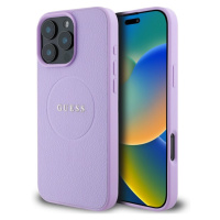 Guess PU Grained Classic Logo MagSafe kryt iPhone 16 Pro fialový