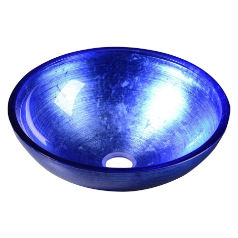 MURANO BLU, sklenené umývadlo okrúhle 40x14 cm, modrá AL5318-65 Sapho