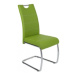 Jedálenská stolička Flora, zelená ekokoža%