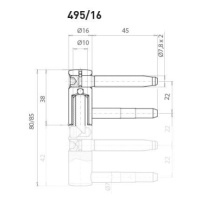 OV - Pánt nastaviteľný vrchný 495/14 BRM - bronz matný