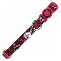 Obojok Active Cat nylon XS leopard ružový 1x19-31cm