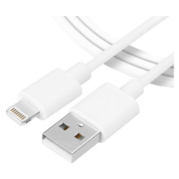Kábel Tactical Smooth Thread 014, USB-A na Lightning, 10.5W 5V/2.1A, 1m, biely