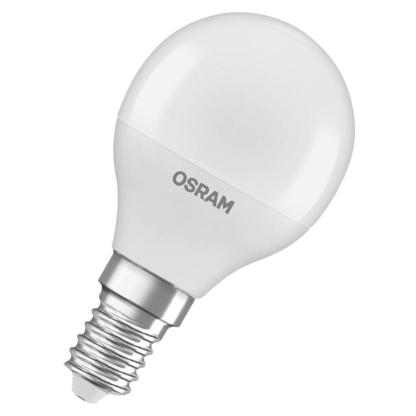 OSRAM LED Classic Star, kvapka, matná, E14, 4,9 W, 2 700 K