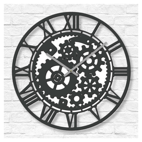 Industriálne nástenné hodiny - Technik, Antracitovo-šedá