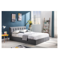 HALMAR Padva 120 čalúnená manželská posteľ s úložným priestorom sivá
