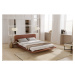 Hnedá dvojlôžková posteľ z bukového dreva 200x200 cm Japandic - Skandica