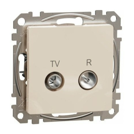 TV R zásuvka koncová 4dB, Béžová, Sedna Design (Schneider)