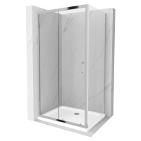 MEXEN/S - Apia sprchovací kút posuvný 100x90, sklo transparent, chrom + vanička 840-100-090-01-0