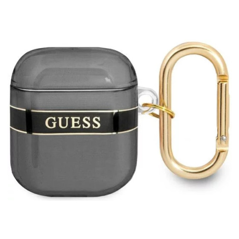Obal Guess  GUA2HHTSK AirPods cover black Strap Collection (GUA2HHTSK)