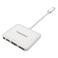 PremiumCord Prevodník USB-C na HDMI2.0+USB3.0+Audio+PD (pre iPad Pro)