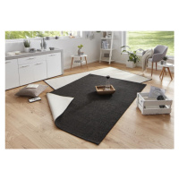 Kusový koberec Twin-Wendeteppiche 103096 schwarz creme – na ven i na doma - 80x350 cm NORTHRUGS 