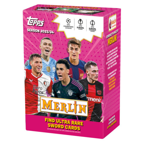 Futbalové karty Topps 2023-24 Merlin UEFA Club Competitions Blaster Box (Exclusive)