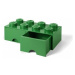 LEGO® úložný box 8 - so zásuvkami zelená 250 x 500 x 180 mm