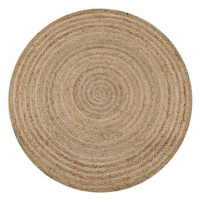 Kusový koberec zo spletanej juty 120 cm okrúhly