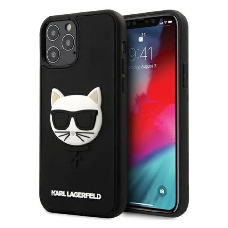 Kryt Karl Lagerfeld KLHCP12MCH3DBK iPhone 12 /12 Pro 6,1" black hardcase 3D Rubber Choupette (KL