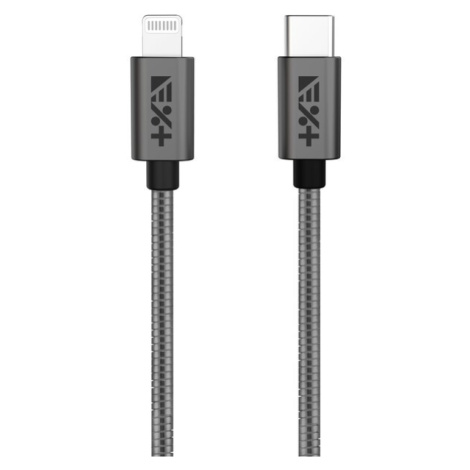 Next One USB-C to Lightning Metallic Cable 1.2m sivý