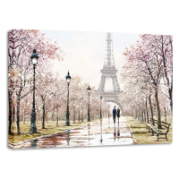 Obraz Styler Canvas Watercolor Paris Melancholy, 85 × 113 cm