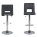 Dkton Dizajnová barová stolička Nerine, tmavo šedá a chrómová