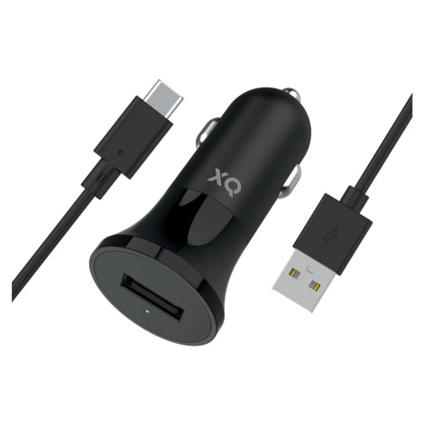 Nabíjačka do auta XQISIT NP Car Charger 2.4A Single USB-A to USB-C black (50934)