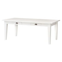 Dekoria Stôl Milton white 200 x 100 x 78 cm, 200 x 100 x 78 cm