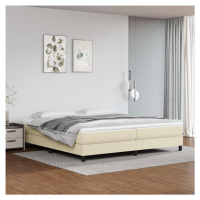 vidaXL Rám na boxspring posteľ, krémový 200x200 cm, umelá koža