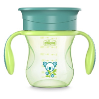 CHICCO Hrnček Perfect 360 s držadlami 200 ml, zelený 12m+