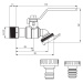 Deante Deante, 1/2" guľový záhradný ventil z mosadze s adaptérom, VFA_152L