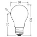 OSRAM LED žiarovka matná E27 3,8W 2700K 806lm dim