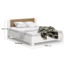 NABBI Mateo LB-180 manželská posteľ s roštom 180x200 cm sosna Andersen / dub april