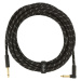 Fender Deluxe Series 18.6' Instrument Cable Black Tweed Angled