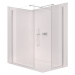 CERANO - Sprchová zástena Walk-in Onyx TL/P - hranatá vzpera - chróm, transparentné sklo - 120x8