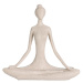 Dekorácia Yoga Lady krémová, 18,5 x 19 x 5 cm, polystone