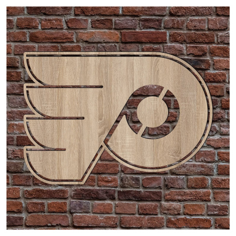 Drevené logo NHL - Philadelphia Flyers