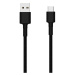 Nabíjací a dátový kábel USB, USB Type-C, 100 cm, 3000 mA, vzor šnúrky, Xiaomi Mi Braided, čierny