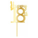 Cesil Pinning plastová dekorácia zlatá Happy 18th - dortis - dortis