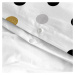 Biela bavlnená obliečka na perinu na jednolôžko 140x200 cm Golden dots – Blanc