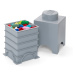 Detský sivý úložný box LEGO® Cuboid