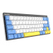 Klávesnica Wireless mechanical keyboard Dareu EK868 Bluetooth (white&blue&yellow))